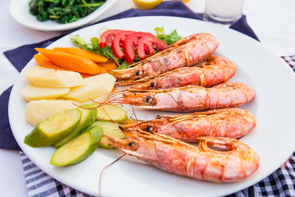 «Κεμπαπτζίδικον Ο Νερόμυλος» Γαρίδες Ψητές στα Κάρβουνα